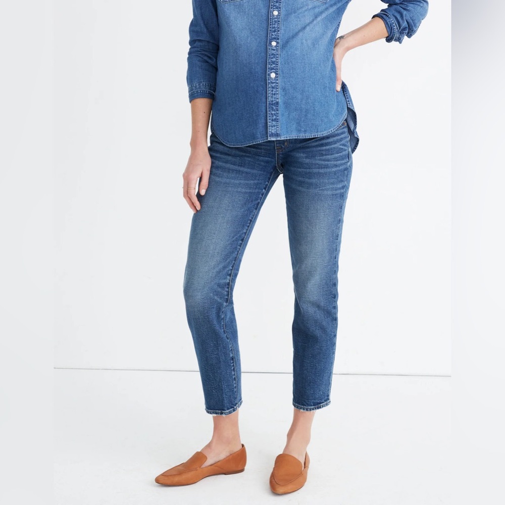 Madewell Maternity Side-Panel Classic Straight Jeans Adjustable Edition